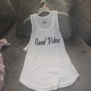 M Good Vibes Tank Top Workout Shirt